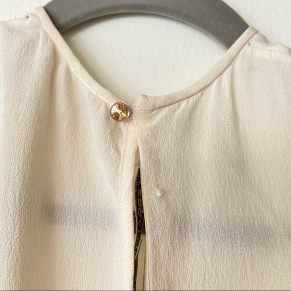 Alessandra Rich Cream Maxi Dress 100% Silk Size 42 - Picture 6 of 9